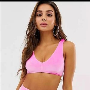 ASOS velvet Bikini top